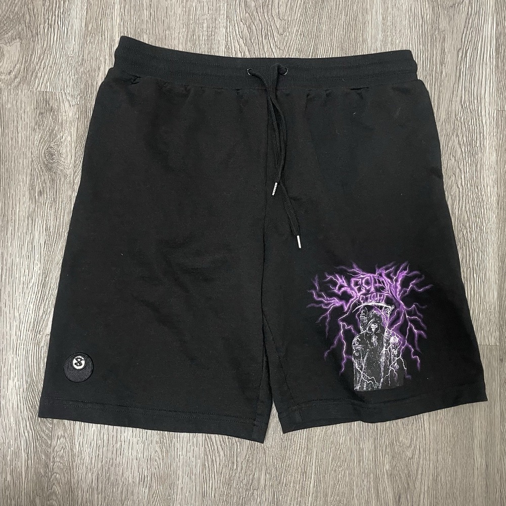 Section Eight Shorts Men's Medium Black French Terry Gym YoungLA Guts